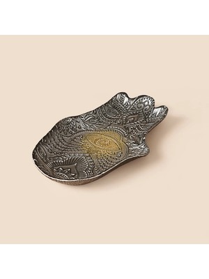 Matmel Deco Rabia Eli Dekoratif Tabak - Gri - 22X15 cm