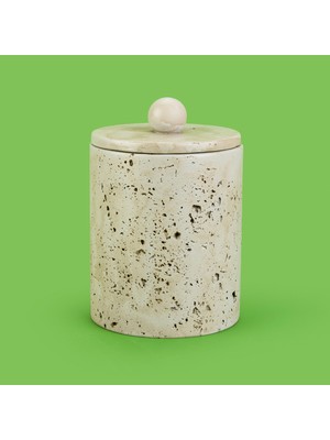 Matmel Bath Traverten Görünümlü Çöp Kovası - Gri - 2 Lt