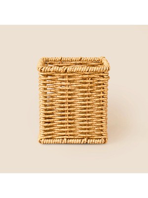 MİEN Rattan Kaşıklık - Kahverengi - 10X10X12 cm