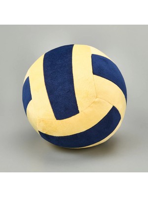 Matmel Soft Voleybol Topu Figürlü Yastık - Lacivert / Sarı - 20 cm