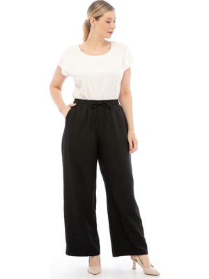 Symirna Kadın Tencel Kumaş Büyük Beden Pantolon