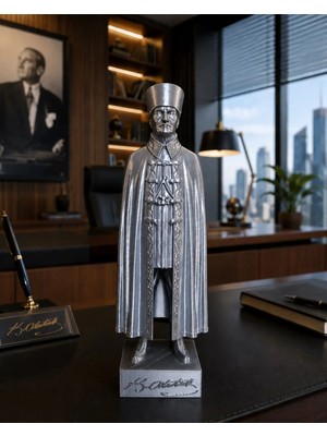 TSC Değerli Büyüklerinize Özel Armağan 15 cm Atatürk Figürü Dekoratif 3D Baskı Hediyelik