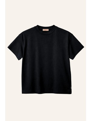 Zeyland Kız Erkek Çocuk Oversize T-Shirt  - Siyah