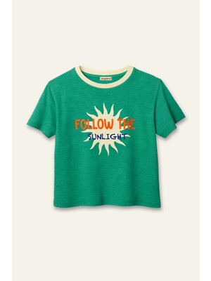 Zeyland Erkek Çocuk Baskılı T-Shirt  - Yeşil
