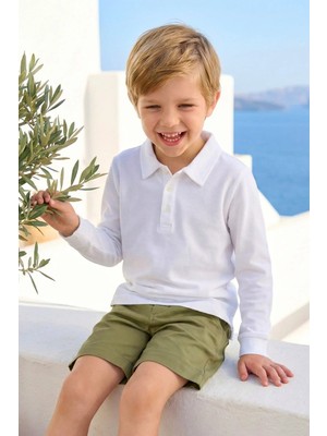 Zeyland Erkek  Çocuk Uzun Kollu Polo Yaka Tshirt  - Beyaz