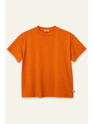 Zeyland Kız Erkek Çocuk Oversize T-Shirt  - Turuncu