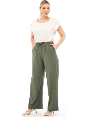 Symirna Kadın Tencel Kumaş Büyük Beden Pantolon