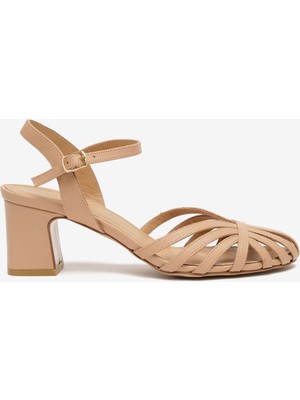 Greyder Kadın Nude Hakiki Deri Topuklu Sandalet 6Y2WS59414