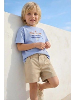 Zeyland Erkek Çocuk Baskılı T-Shirt  - Mavi