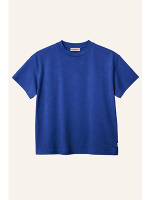Zeyland Kız Erkek Çocuk Oversize T-Shirt  - Sax