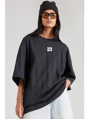 Nike Jordan Brooklyn Looes Fit Womens Tee Bol Kesim Kadın Tişört Siyah