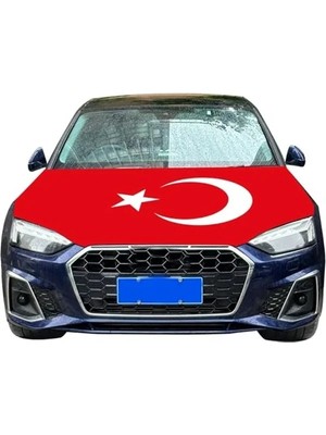 Die Grup Türkiye Bayrağı Kaput Fan Öğesi, 115CM x 155CM Boyutunda