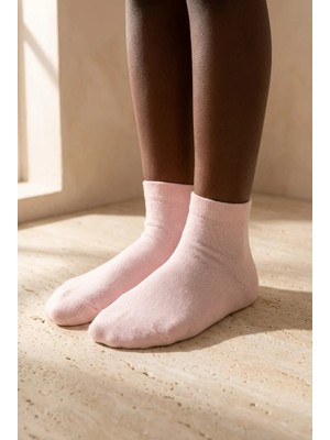 Bony Socks Kız Çocuk Bileği Fırfırlı Step Çorap Pembe