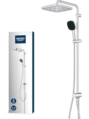 Die Grup Yön Değiştirici ile 2 Akışlı Duş Sistemi, 250MM Tepe Duşu