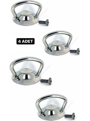 Doğuş Mutfak 4 Adet Metal Lüx Cam Kapak Tepesi Kulp ile Dayanıklı Kullanım
