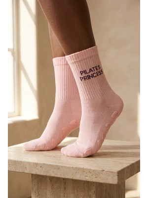 Bony Socks Kadın Soket Pilates Çorabı Pembe
