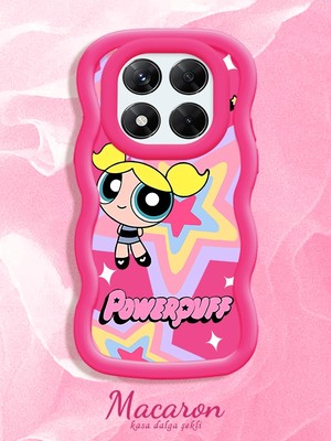 HONTINGA Xiaomi Redmi Note 14 Pro 4g Uyumlu Kılıf Düşüme Önleyici Basitlik Anti Düşme Kamera Koruyucu Basit Kırmızı Yumuşak Silikon Couple Telefon Kılıfı Powerpuff Desen K9-0257