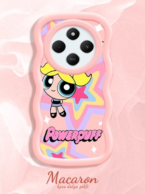 HONTINGA Redmi 14C 4g Uyumlu Kılıf Düşüme Önleyici Basitlik Anti Düşme Kamera Koruyucu Basit Pembe Yumuşak Silikon Couple Telefon Kılıfı Powerpuff Desen K9-0257