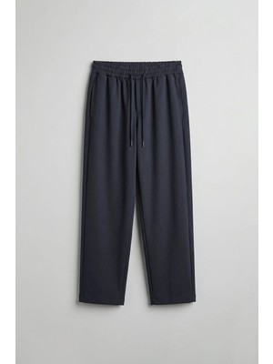Abluka Online Erkek Relaxed Fit Lastikli Bel Pileli Pantolon Lacivert