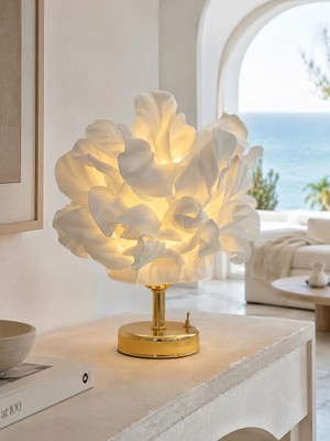 Maison Avf Beyaz Atelier Tasarım Kablosuz Pilli Masa Lambası - Alt Parlak Gold
