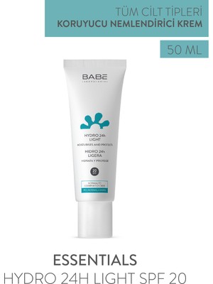 Babe Laboratorios Hydro 24h Light Spf 20 Nemlendirici Krem 50 ml