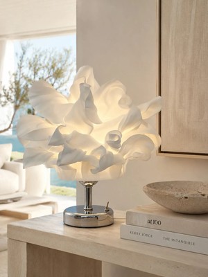 Maison Avf Beyaz Atelier Tasarım Kablosuz Pilli Masa Lambası - Alt Gümüş