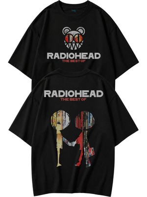 Fuddy Moda Unisex Oversize Radiohead The Best Of Sırt Baskılı Rock Band Temalı Tişört