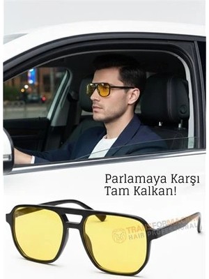 Mey Ithalat® Gece Sürüş Görüş Parlama Önleyici  Gece Gözlüğü Sis Far Işık Önleyici Anti-Fog Gözlük