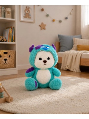 Toyzoy Toys Monster Kostümlü Şapkalı  Peluş Ayıcık-30 Cm-Yumuşak-Kaliteli Peluş