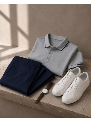 Advante ADV-5012 Polo Yaka Tişört/gri/m