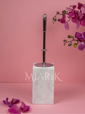 Miarik Design Dekoratif Mermer Kare Tuvalet Fırçası Wc Fırçası