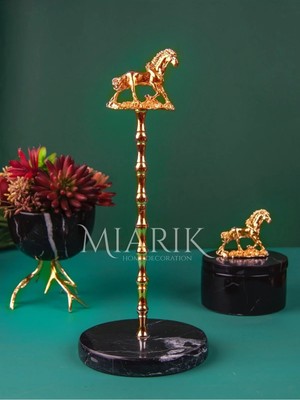 Miarik Design Mermer At Peçetelik Havluluk Kağıt Havluluk (Gold)