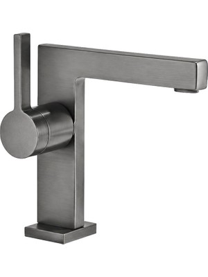 Dellora Sera Kısa Lavabo Bataryası Mat Füme