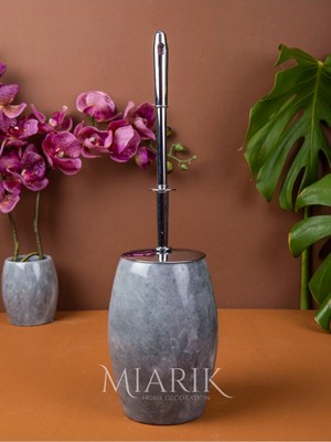 Miarik Design Gümüş Detaylı Oval Tuvalet Fırçası