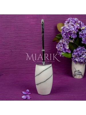 Miarik Design Leylak Mermer Oval Tuvalet Fırçası