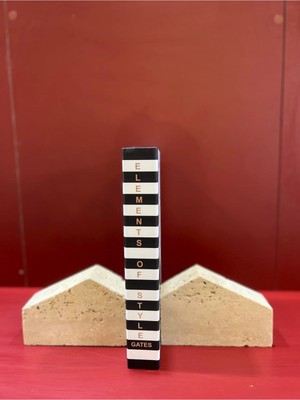 Miarik Design Dekoratif Doğal Traverten Mermer Kitap Tutucu