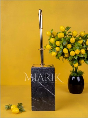 Miarik Design Dekoratif Mermer Kare Tuvalet Fırçası Wc Fırçası