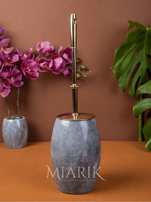 Miarik Design Gold Detaylı Oval Tuvalet Fırçası