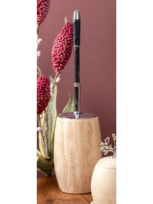 Miarik Design Traverten Oval Tuvalet Fırçası