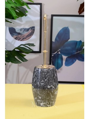 Miarik Design Gold Detaylı Oval Tuvalet Fırçası