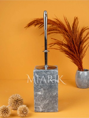 Miarik Design Dekoratif Mermer Kare Tuvalet Fırçası Wc Fırçası