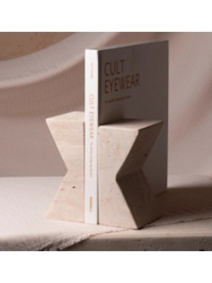Miarik Design Dekoratif Doğal Traverten Mermer Kitap Tutucu