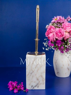 Miarik Design Dekoratif Mermer Kare Tuvalet Fırçası Wc Fırçası
