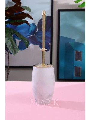 Miarik Design Gold Detaylı Oval Tuvalet Fırçası