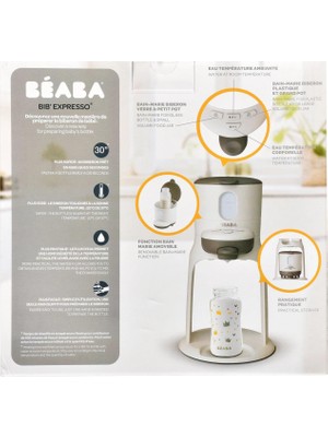Beaba Bib Expresso Su ve Biberon Isıtıcı, White/grey