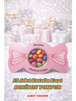 Emtory Gift 5 Adet Pembe Kurdele Model Şeker Kutusu - Çikolata Kutusu - Nişan Hediye - Bayram Hediye Kutusu