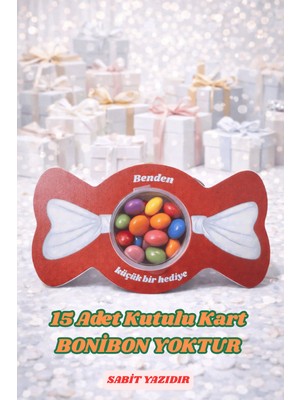 Emtory Gift 5 Adet Kırmızı Kurdele Model Şeker Kutusu - Çikolata Kutusu - Nişan Hediye - Bayram Hediye Kutusu