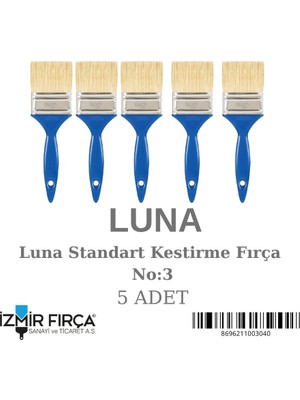 Izmir Fırça Luna Standart Kestirme Fırça No:3 (5 ADET)