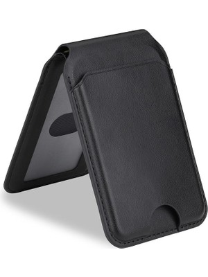 Zore Crd-11 Standlı Deri Görünümlü Magnetik Kartlık Siyah