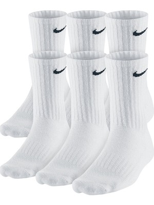 Nike 6'lı Beyaz Çorap Seti M Beden Pamuklu Rahatlık ve Destek Sunan Özellikler SX5171100